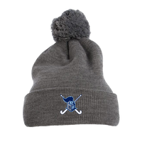 FH Knight Pom-Pom Cuffed Knit Beanie