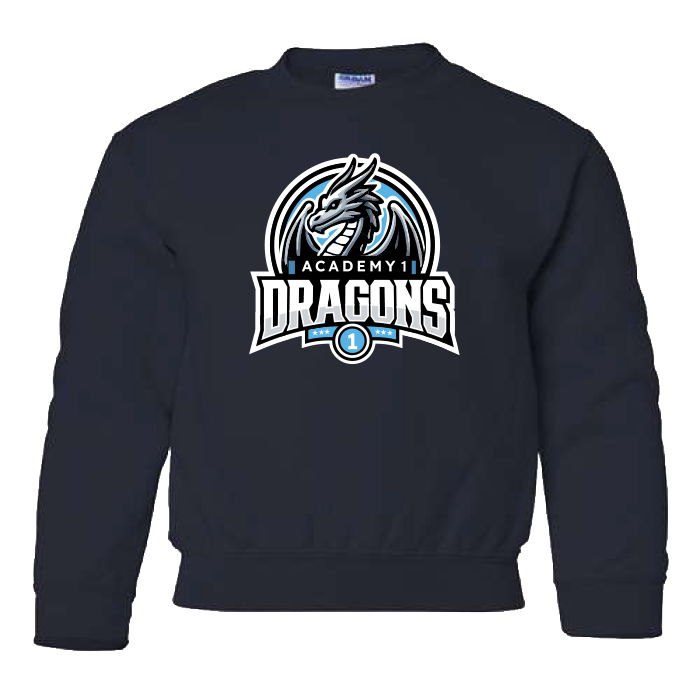 Academy 1 MS Youth Heavy Blend Crewneck Sweatshirt