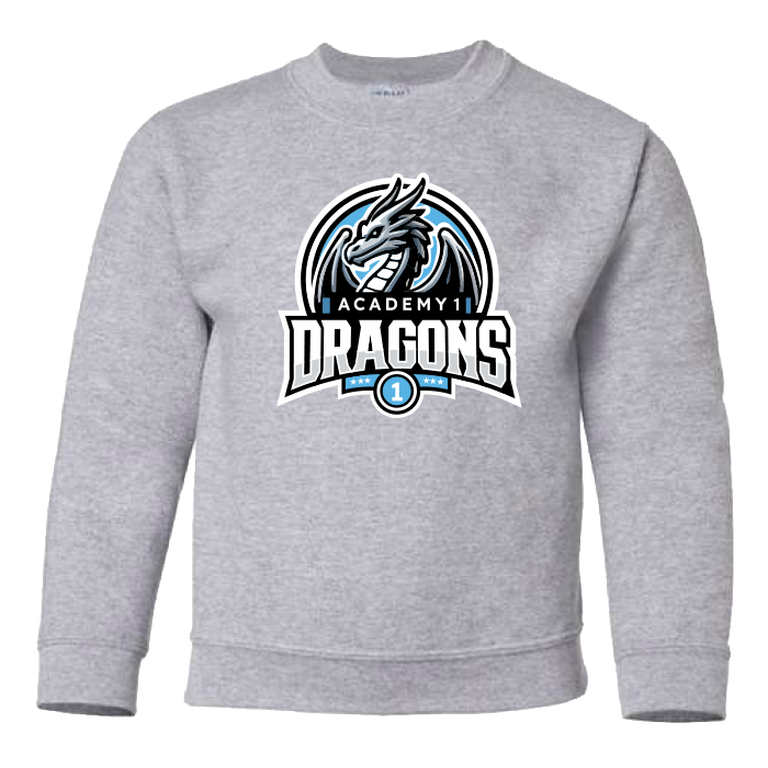 Academy 1 MS Youth Heavy Blend Crewneck Sweatshirt