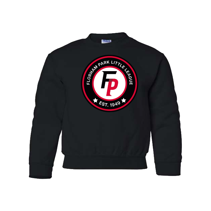 Florham Park Baseball Youth Heavy Blend Crewneck Sweatshirt