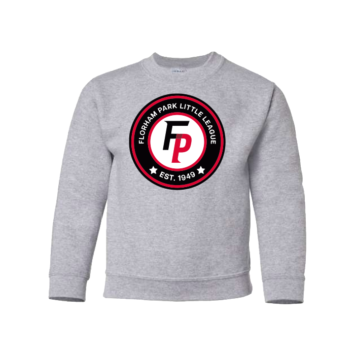 Florham Park Baseball Youth Heavy Blend Crewneck Sweatshirt