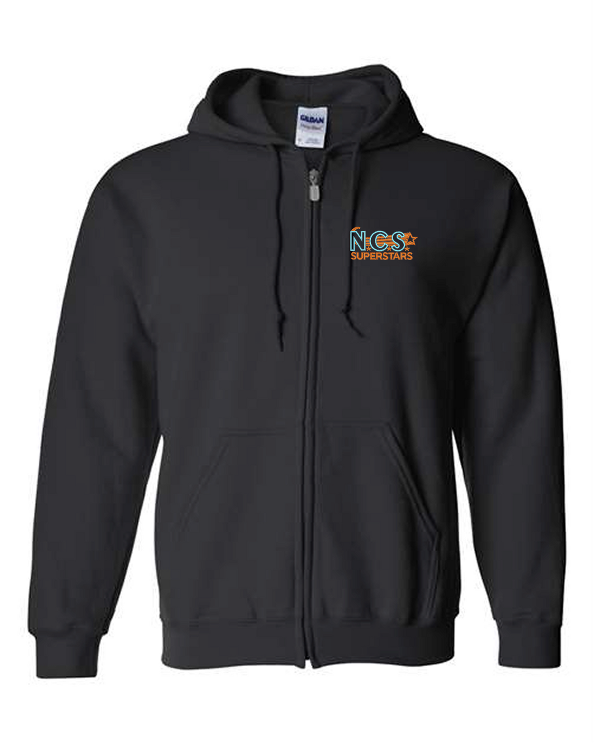 Embroidered Full Zip Hooded Sweatshirt