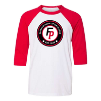 Florham Park Baseball Youth Three-Quarter Sleeve Baseball Tee