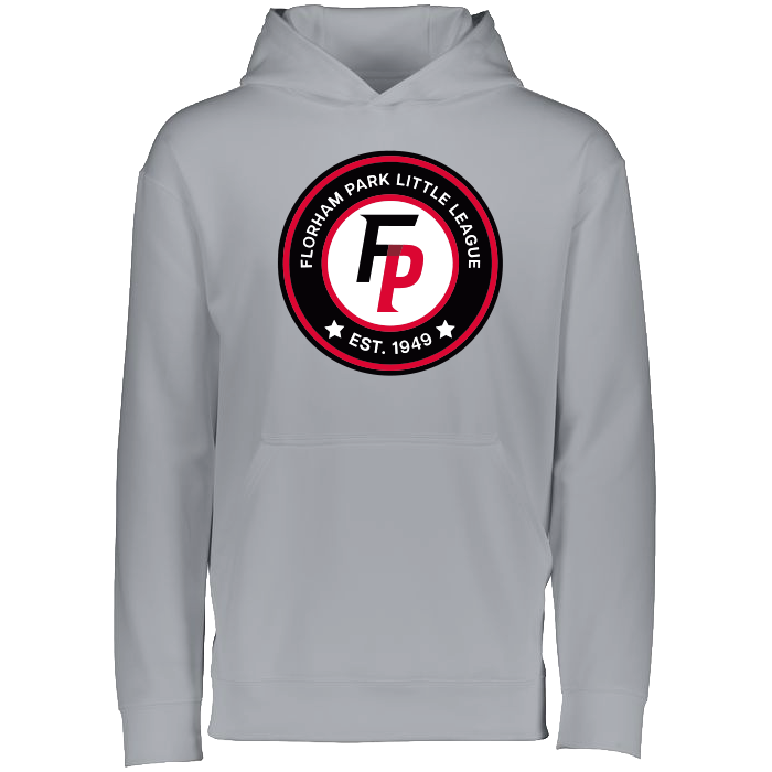 Florham Park Baseball Youth Wicking Fleece Hoodie
