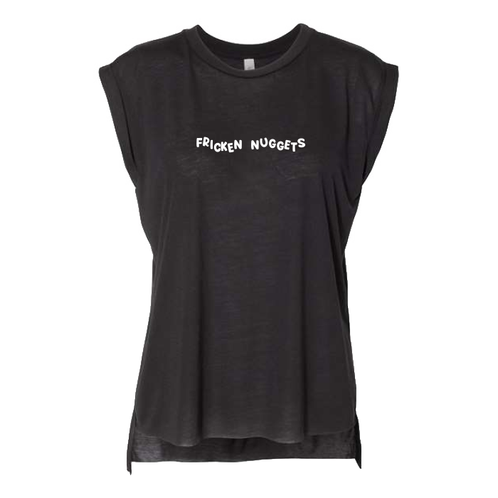Nuggets Women’s Flowy Rolled Cuffs Muscle Tee
