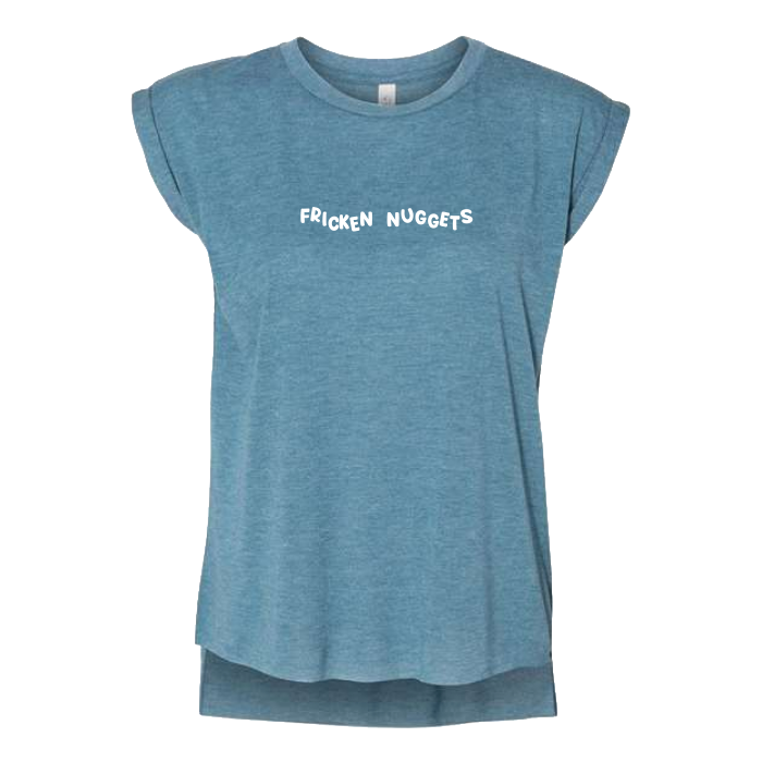 Nuggets Women’s Flowy Rolled Cuffs Muscle Tee