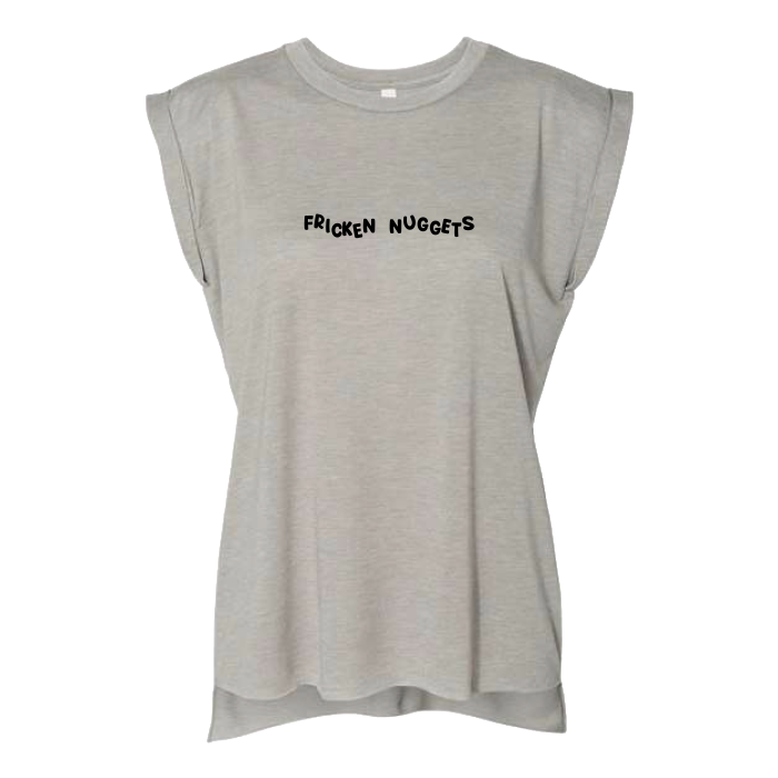 Nuggets Women’s Flowy Rolled Cuffs Muscle Tee