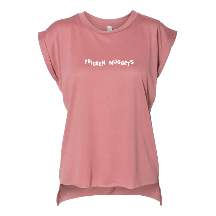 Nuggets Women’s Flowy Rolled Cuffs Muscle Tee