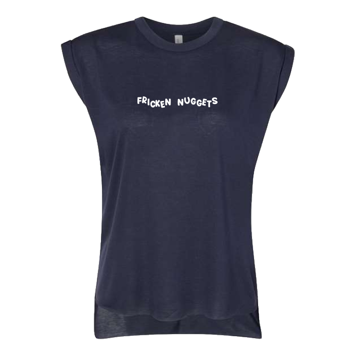 Nuggets Women’s Flowy Rolled Cuffs Muscle Tee