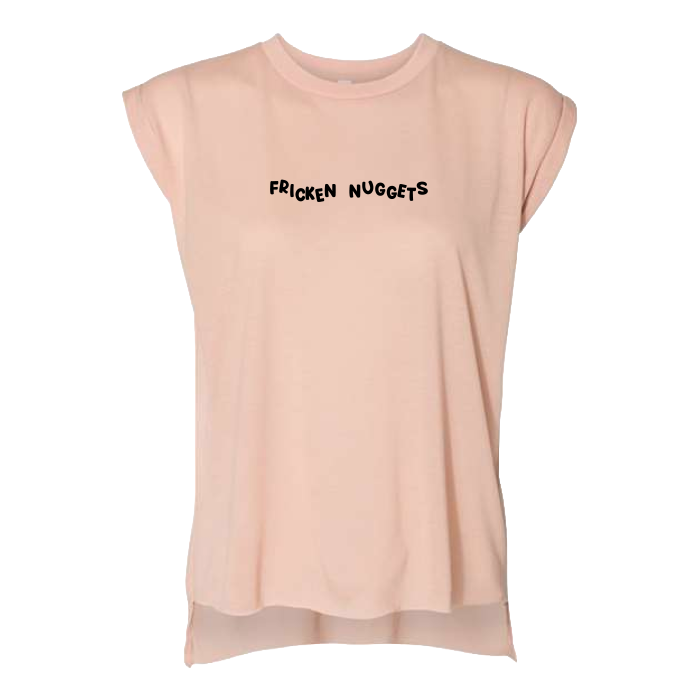 Nuggets Women’s Flowy Rolled Cuffs Muscle Tee
