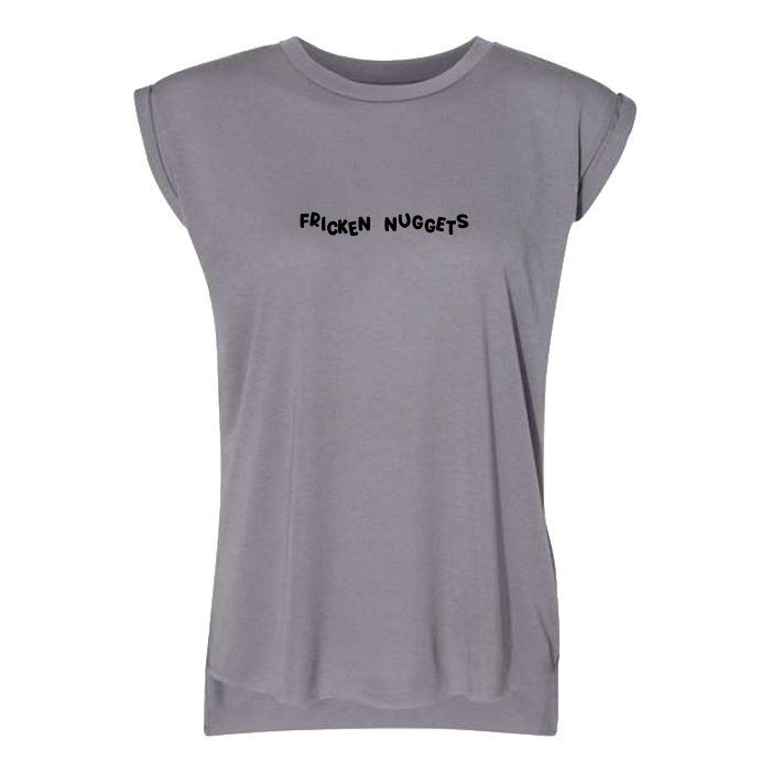 Nuggets Women’s Flowy Rolled Cuffs Muscle Tee