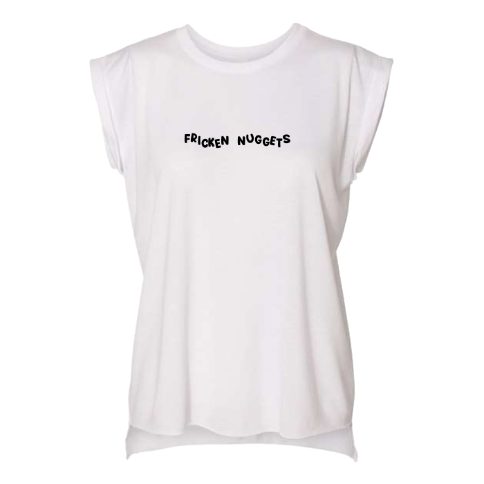 Nuggets Women’s Flowy Rolled Cuffs Muscle Tee