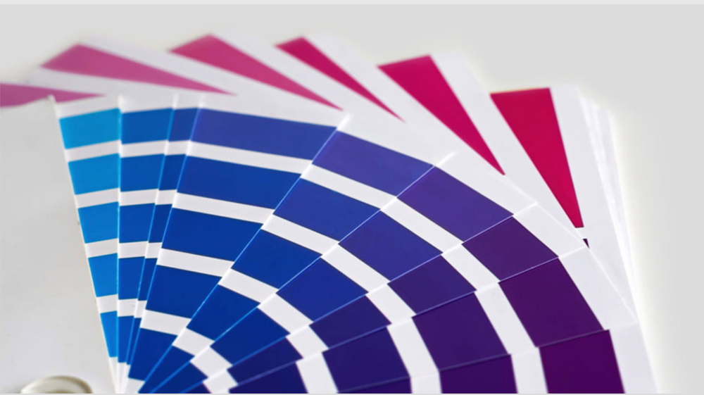 All Colors branded print and color swatches
