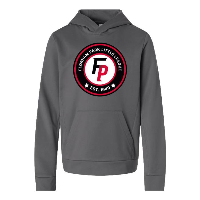 Youth Wicking Fleece Hooded Sweatshirt