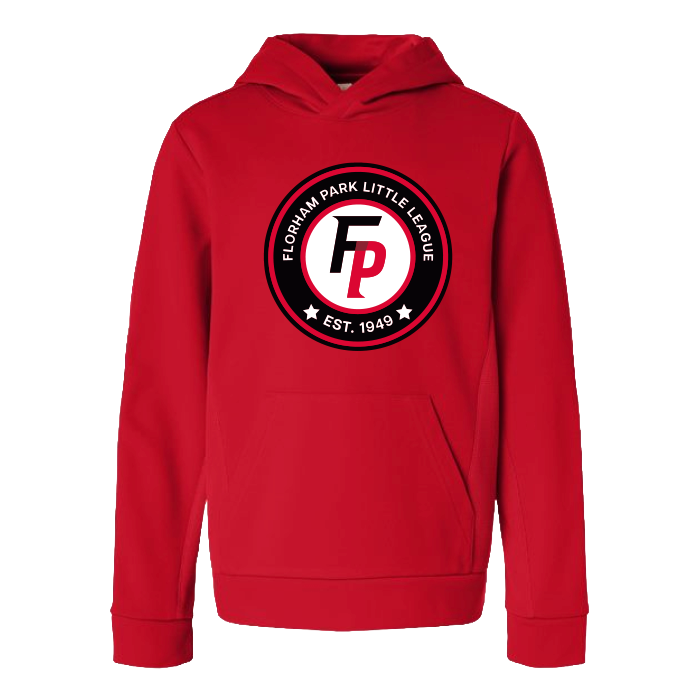 Youth Wicking Fleece Hooded Sweatshirt