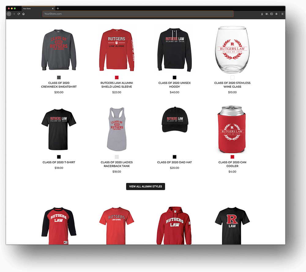 Custom branded apparel and online shop setup