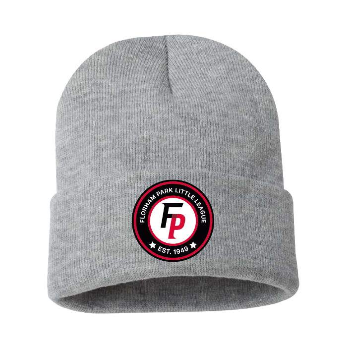 Florham Park Baseball 12" Solid Cuffed Beanie
