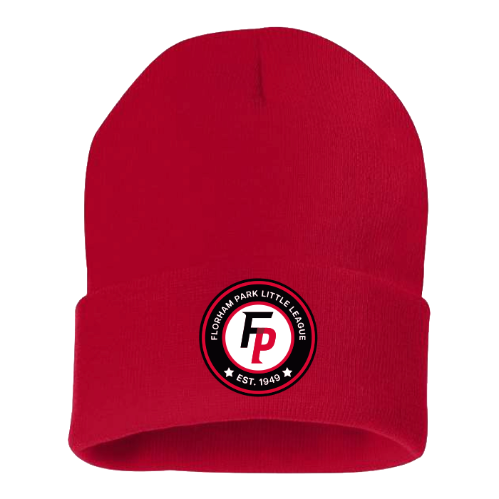 Florham Park Baseball 12" Solid Cuffed Beanie